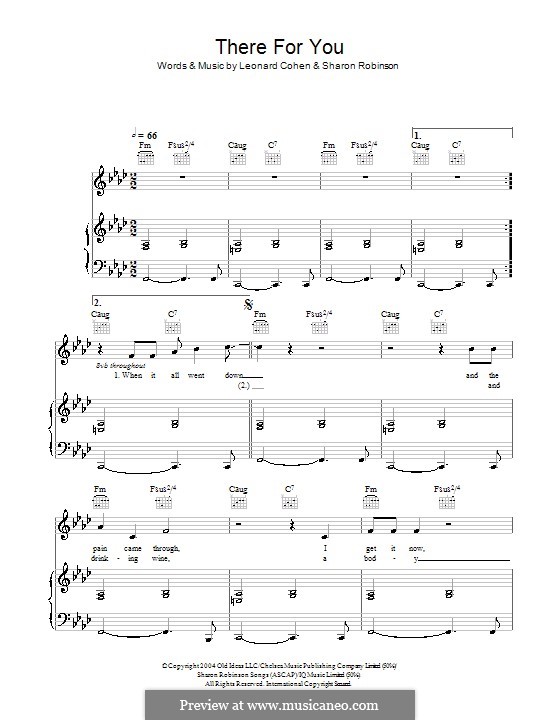 There for You: Для голоса и фортепиано (или гитары) by Leonard Cohen, Sharon Robinson