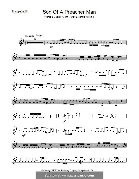 Son of a Preacher Man (Dusty Springfield): Для трубы by John Hurley, Ronnie Wilkins