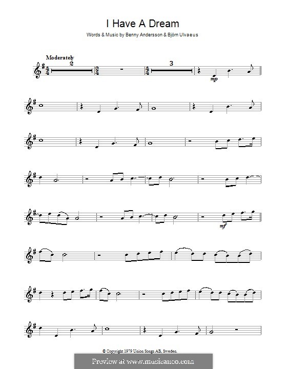 I Have a Dream (ABBA): Для скрипки by Benny Andersson, Björn Ulvaeus