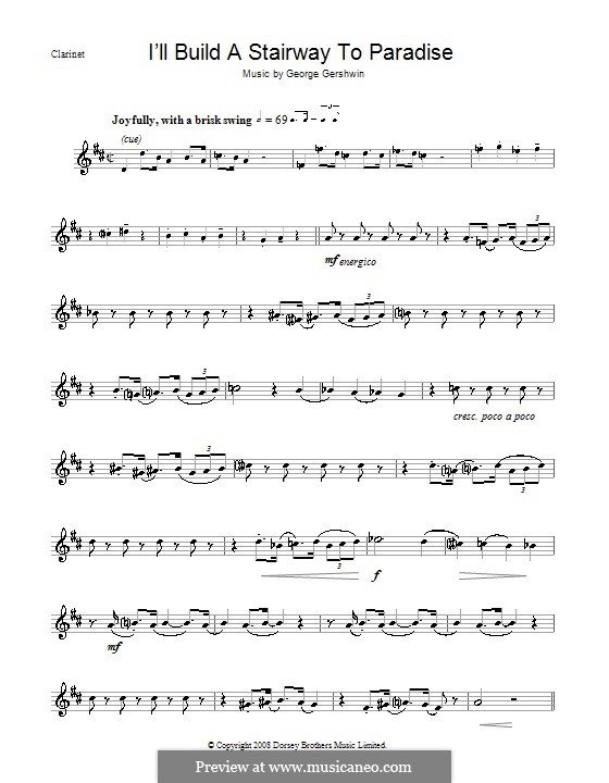 I'll Build a Stairway to Paradise: Для кларнета by Джордж Гершвин