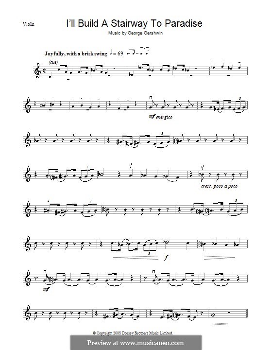 I'll Build a Stairway to Paradise: Для скрипки by Джордж Гершвин
