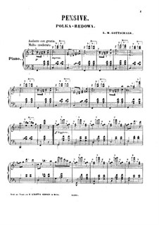 Pensive, D 119, RO 196: Pensive by Луи Моро Готшалк