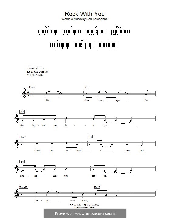Rock with You (Michael Jackson): Для клавишного инструмента by Rod Temperton