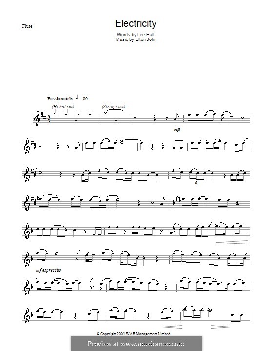 Electricity: Для флейты by Elton John