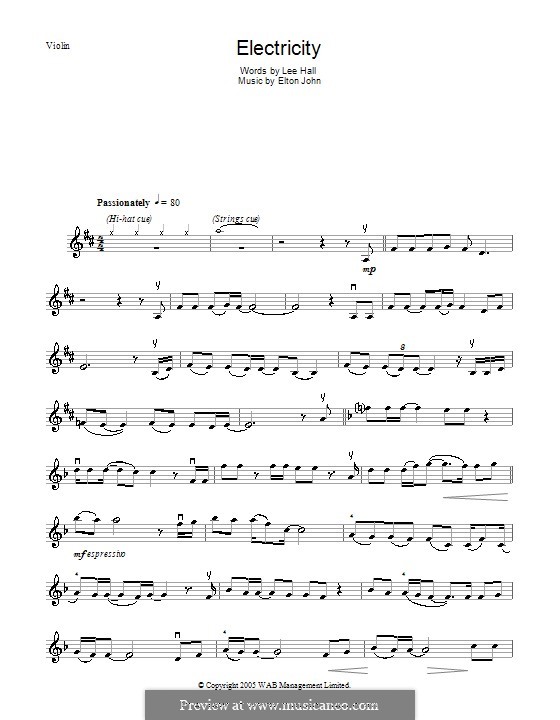 Electricity: Для скрипки by Elton John