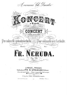 Концерт для виолончели с оркестром No.2 ре минор, Op.59: Партитура для виолончели и фортепиано by Франц Неруда