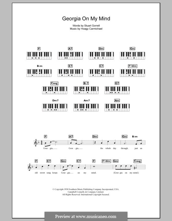 Вер из май майнд аккорды. Ray Charles Georgia Ноты. Ray Charles Georgia Ноты для фортепиано. Джорджия Ноты для фортепиано. Georgia in my Mind Ноты для фортепиано.