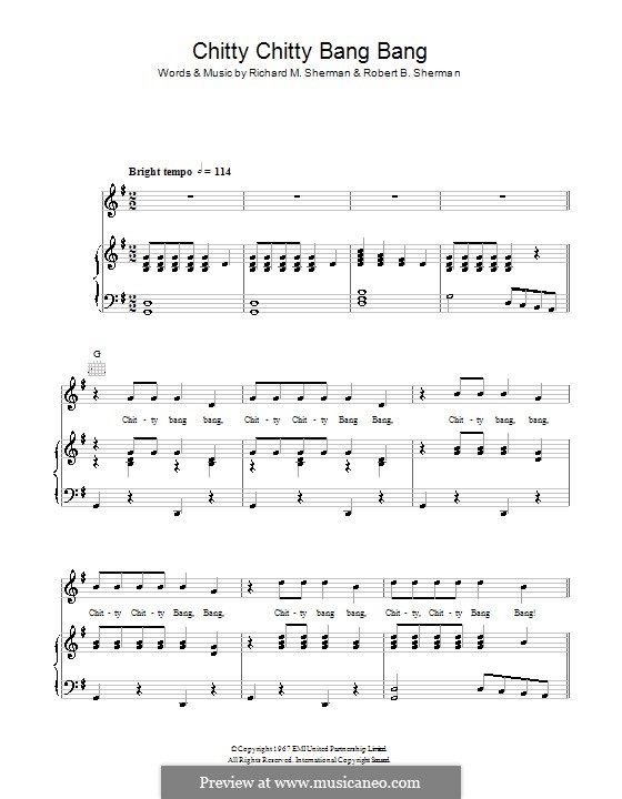 Chitty Chitty Bang Bang: Для голоса и фортепиано (или гитары) by Richard M. Sherman, Robert B. Sherman