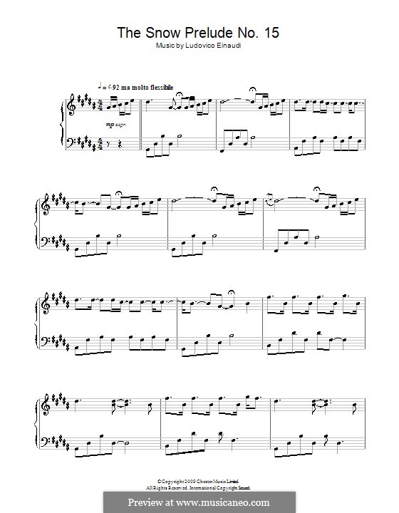 The Snow Prelude No.15: Для фортепиано by Ludovico Einaudi