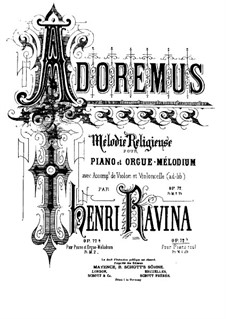 Адоремус. Религиозные мелодии, Op.72, 72 b: Для фортепиано by Жан-Анри Равина