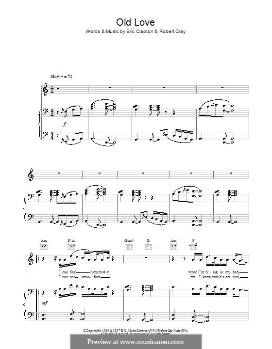 Old Love: Для голоса и фортепиано (или гитары) by Eric Clapton, Robert Cray