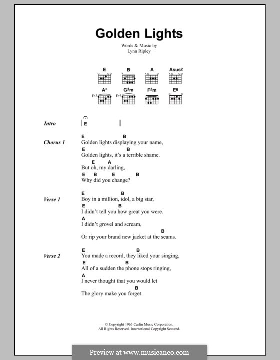 Golden Lights (The Smiths): Текст и аккорды by Lynn Ripley