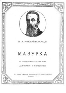Мазурка на три польские народные темы: Мазурка на три польские народные темы by Николай Римский-Корсаков