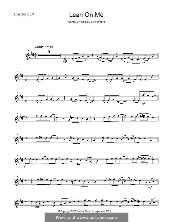 Instrumental version: Для кларнета by Bill Withers