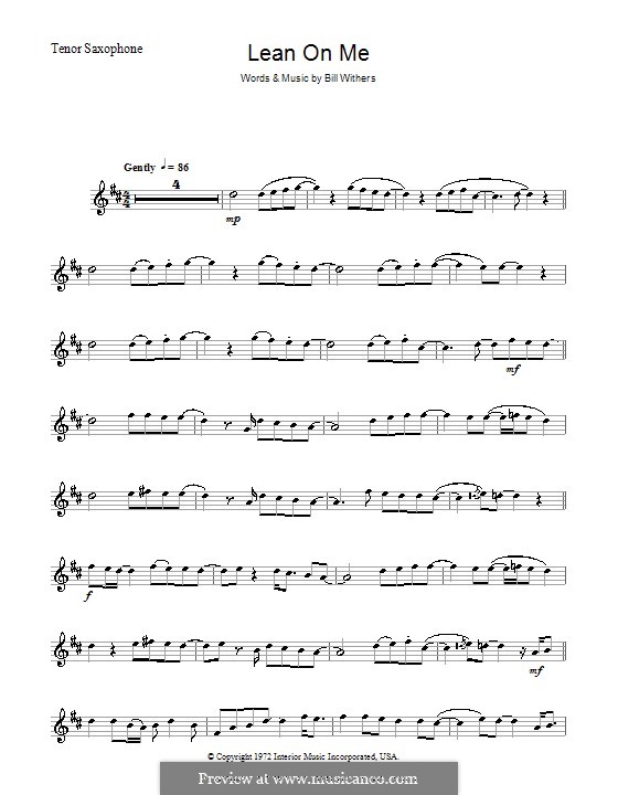Instrumental version: Для тенорового саксофона by Bill Withers