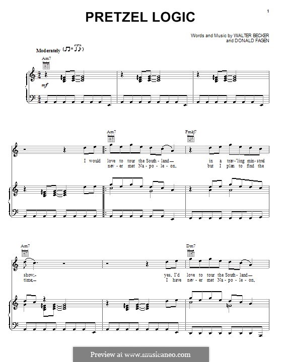 Pretzel Logic (Steely Dan): Для голоса и фортепиано (или гитары) by Donald Fagen, Walter Becker