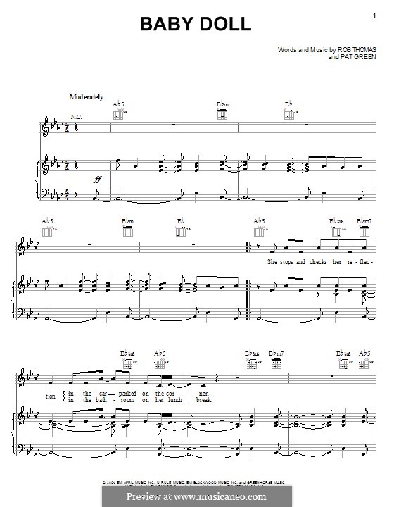 Baby Doll: Для голоса и фортепиано (или гитары) by Rob Thomas