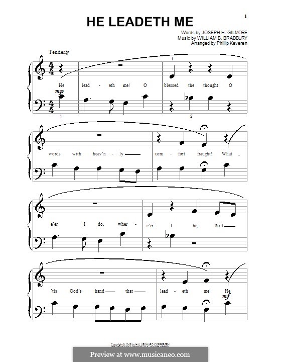 He Leadeth Me: Для фортепиано by William Batchelder Bradbury