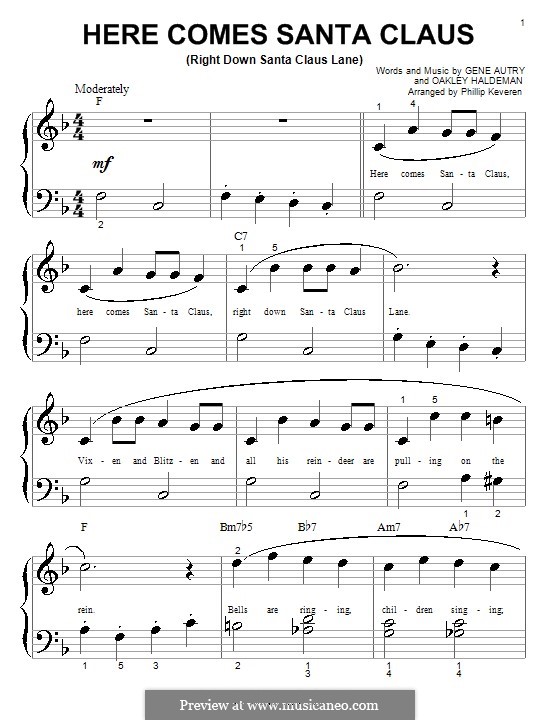Piano version: For a single performer (Elvis Presley) by Gene Autry, Oakley Haldeman