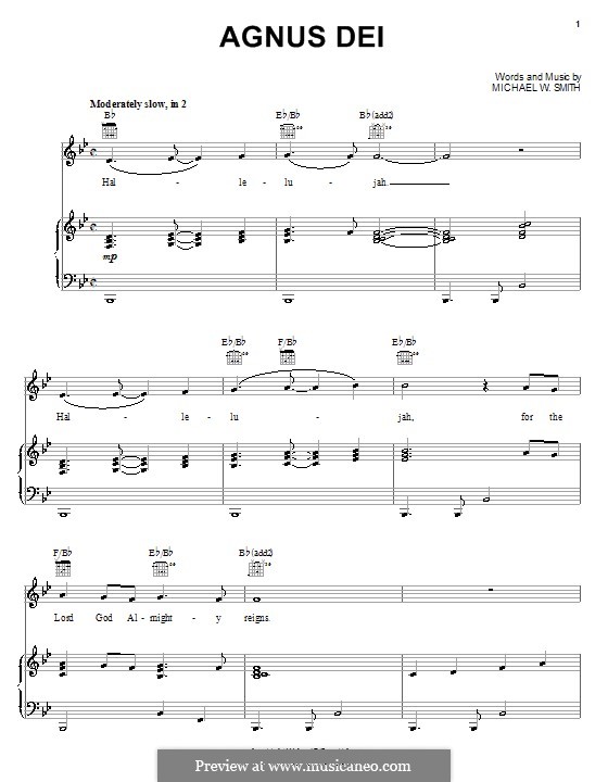 Agnus Dei: Для голоса и фортепиано (или гитары) by Michael W. Smith