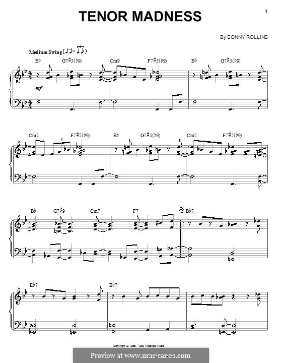 Tenor Madness: Для фортепиано by Sonny Rollins