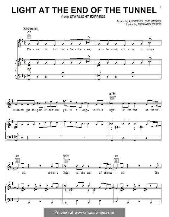 Light at the End of the Tunnel: Для голоса и фортепиано (или гитары) by Andrew Lloyd Webber