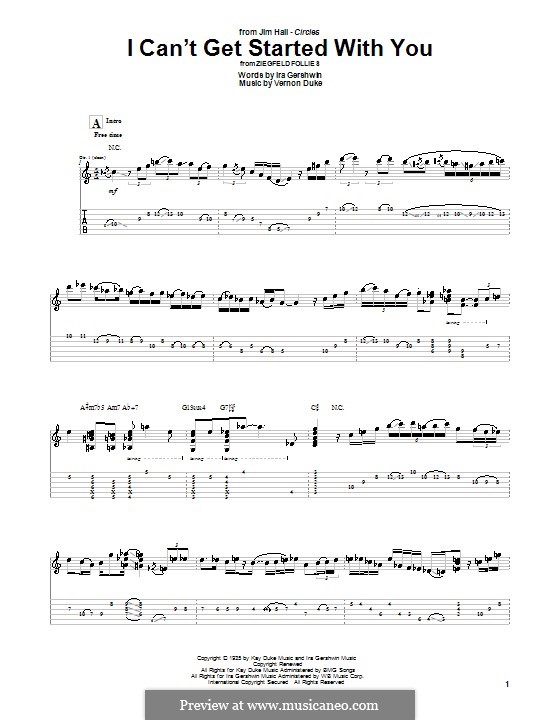 I Can't Get Started with You: Для гитары с табулатурой by Vernon Duke