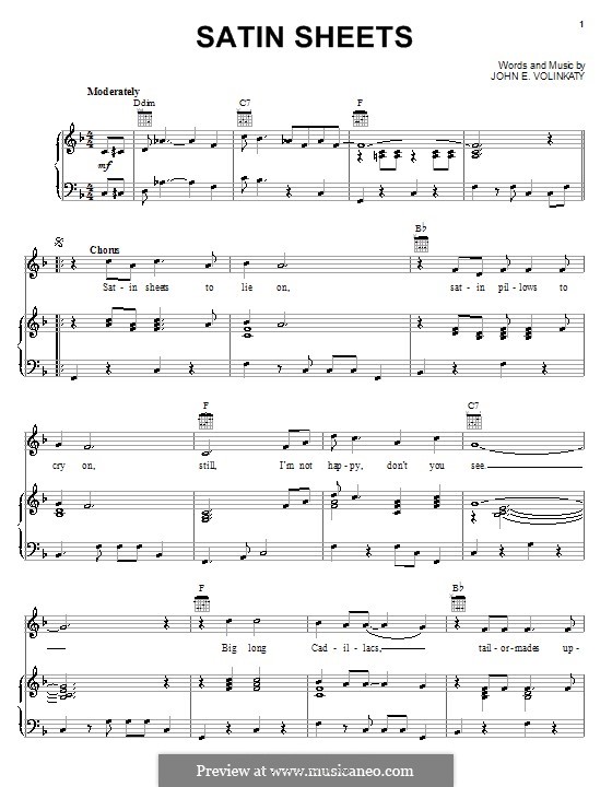Satin Sheets: Для голоса и фортепиано (или гитары) by John E. Volinkaty