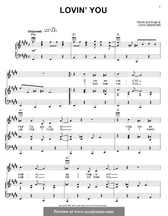 Lovin' You (Bobby Darin): Для голоса и фортепиано (или гитары) by John B. Sebastian