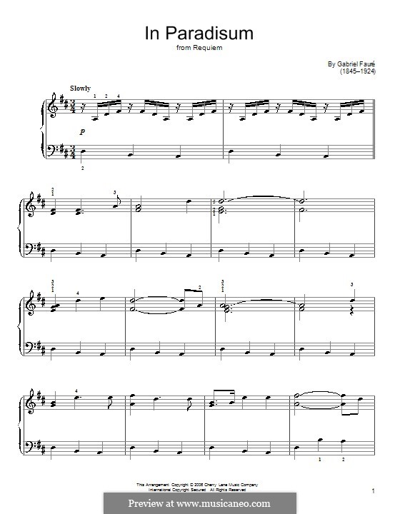 Часть VII 'In Paradisum': Для фортепиано by Габриэль Форе