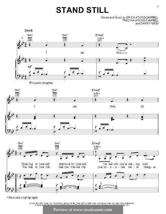 Stand Still (Mary Mary): Для голоса и фортепиано (или гитары) by Danny Nixon, Erica Monique Atkins-Campbell, Trecina Atkins-Campbell