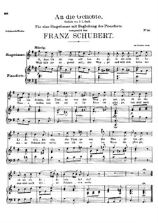 An die Geliebte (To the Beloved), D.303: G Major by Франц Шуберт