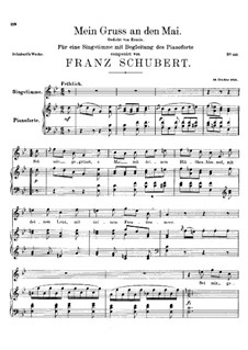Mein Gruss an den Mai (My Greeting to May), D.305: B flat Major by Франц Шуберт