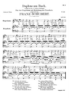 Daphne am Bach (Daphne by the Brook), D.411: D Major by Франц Шуберт