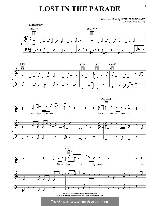 Lost in the Parade: Для голоса и фортепиано (или гитары) by Grady Walker