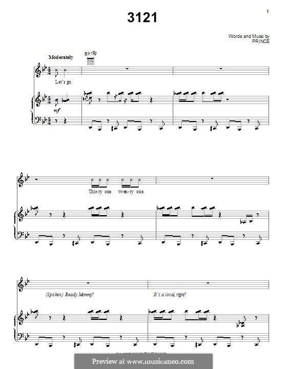 3121: Для голоса и фортепиано (или гитары) by Prince