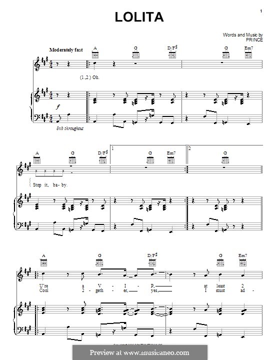 Lolita: Для голоса и фортепиано (или гитары) by Prince