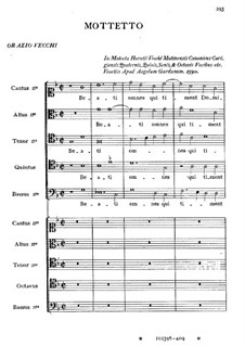 Beati omnes qui timent Dominum: Beati omnes qui timent Dominum by Орацио Векки