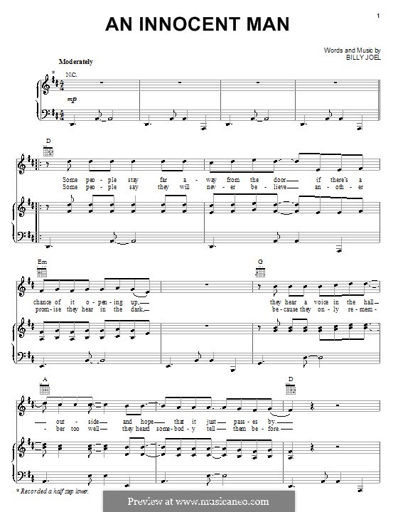 An Innocent Man: Для голоса и фортепиано (или гитары) by Billy Joel