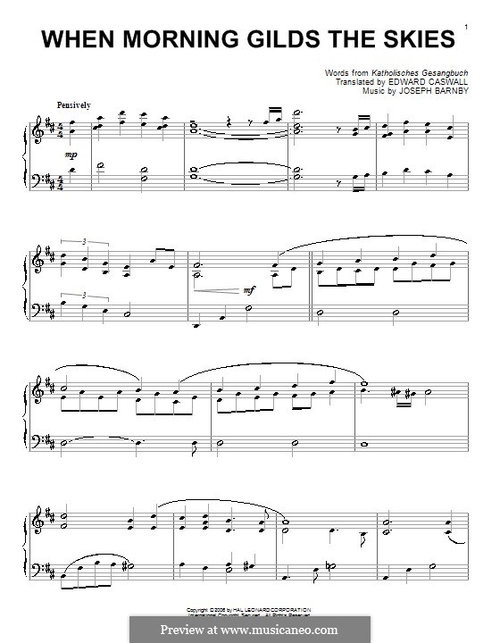 When Morning Gilds the Skies: Для фортепиано by Джозеф Барнби