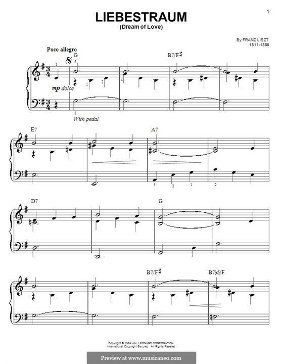 Ноктюрн No.3: Для фортепиано (легкий уровень) by Франц Лист