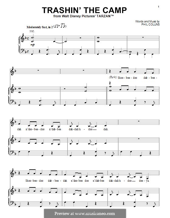 Trashin' the Camp (from Walt Disney's Tarzan): Для голоса и фортепиано (или гитары) by Phil Collins