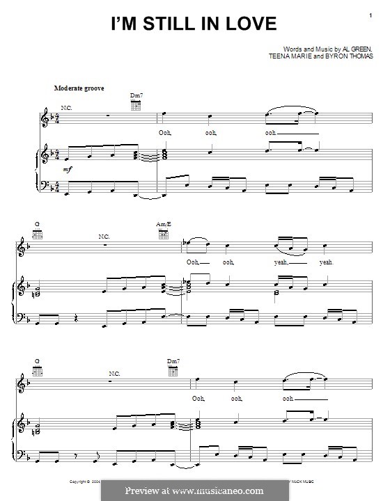 I'm Still in Love (Teena Marie): Для голоса и фортепиано (или гитары) by Al Green, Byron Thomas