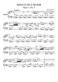 Соната ля мажор, Op.1 No.5: Соната ля мажор by Муцио Клементи
