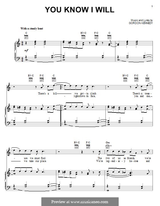 You Know I Will: Для голоса и фортепиано (или гитары) by Gordon Kennedy
