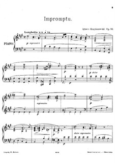 Экспромт, Op.52: Экспромт by Игнатий Кржижановский