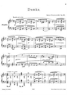 Dumka, Op.53: Dumka by Игнатий Кржижановский