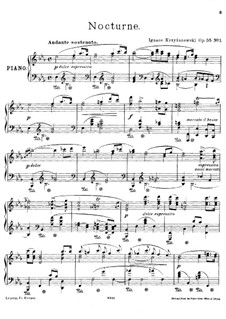 Два ноктюрна, Op.55: Два ноктюрна by Игнатий Кржижановский