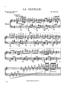 La Gazelle, Op.22: Для фортепиано by Теодор Куллак