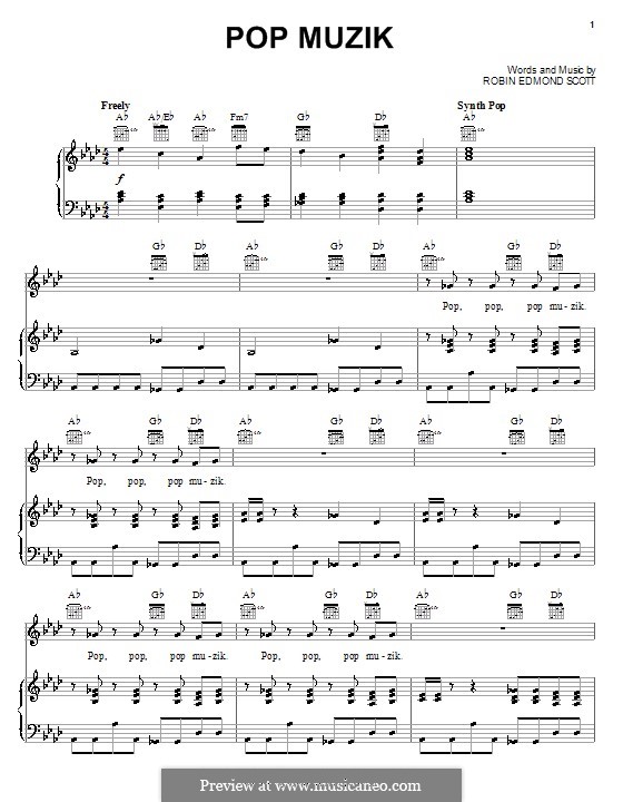 Pop Muzik: Для голоса и фортепиано (или гитары) by Robin Edmond Scott